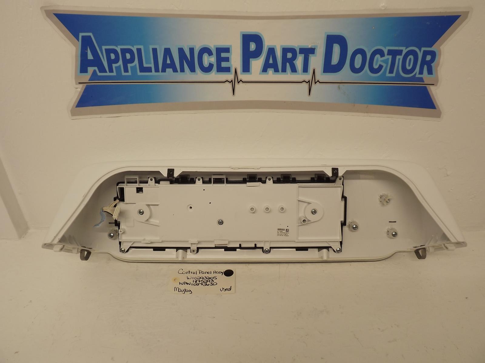 Maytag Washer W10293205 1875293 WPW10272630 Control Panel Assy Used Maytag Washer W10293205 1875293 WPW10272630 Control Panel Assy Used
